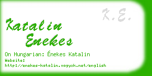 katalin enekes business card