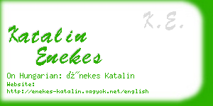 katalin enekes business card